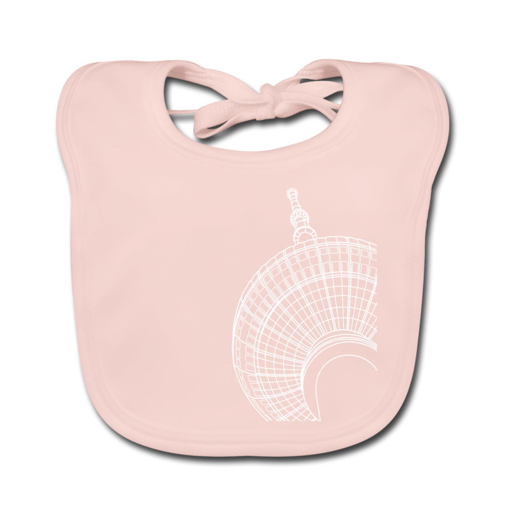 Der Turm von unten - weiß - Lätzchen - Rose