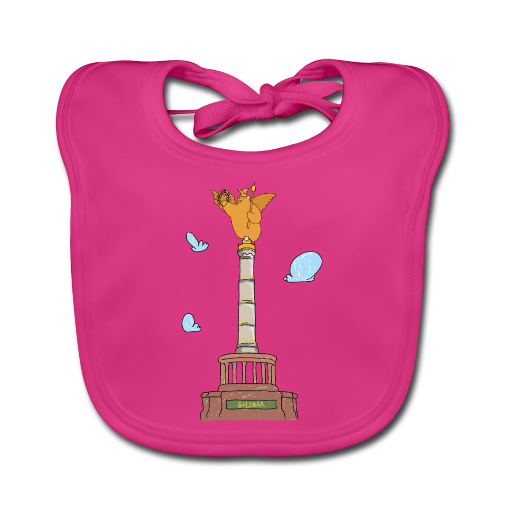 Gold Bär - Lätzchen - Fuchsia