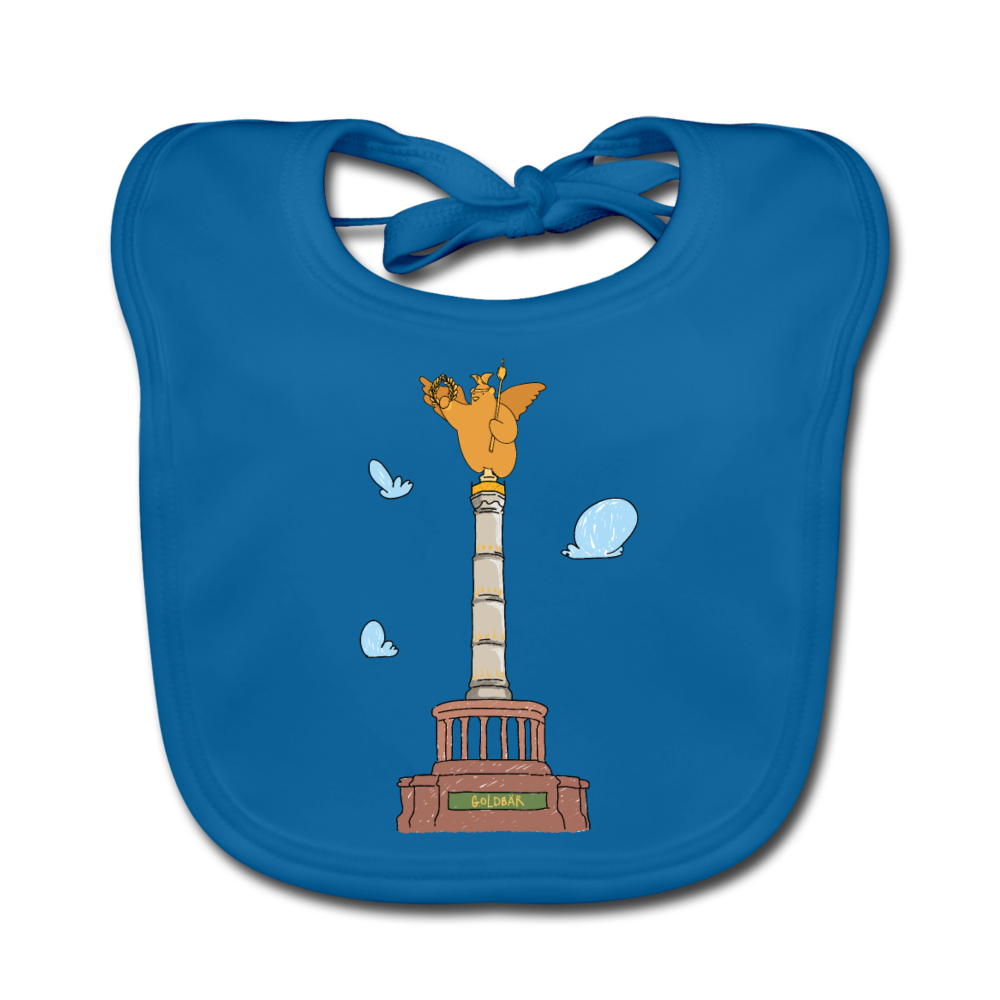 Gold Bär - Lätzchen - Pfauenblau