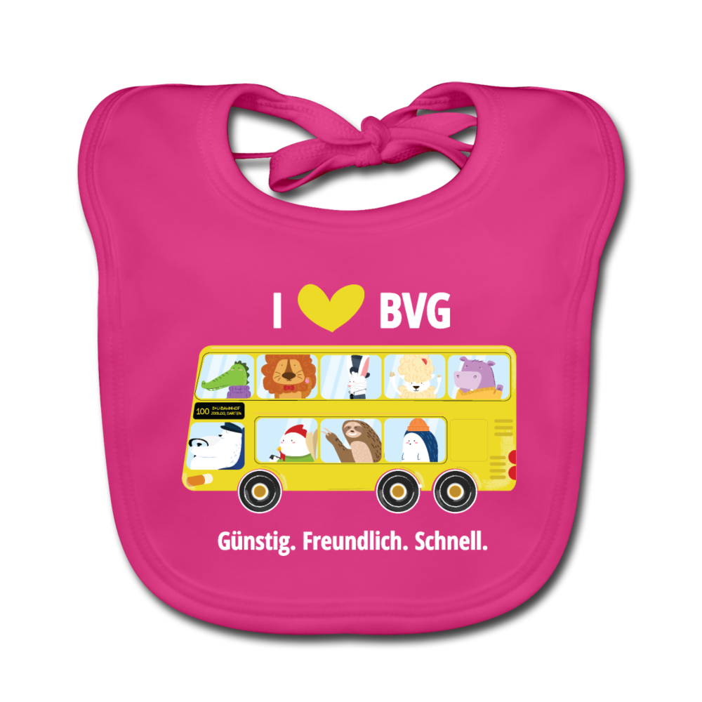 I love BVG - Lätzchen - Fuchsia