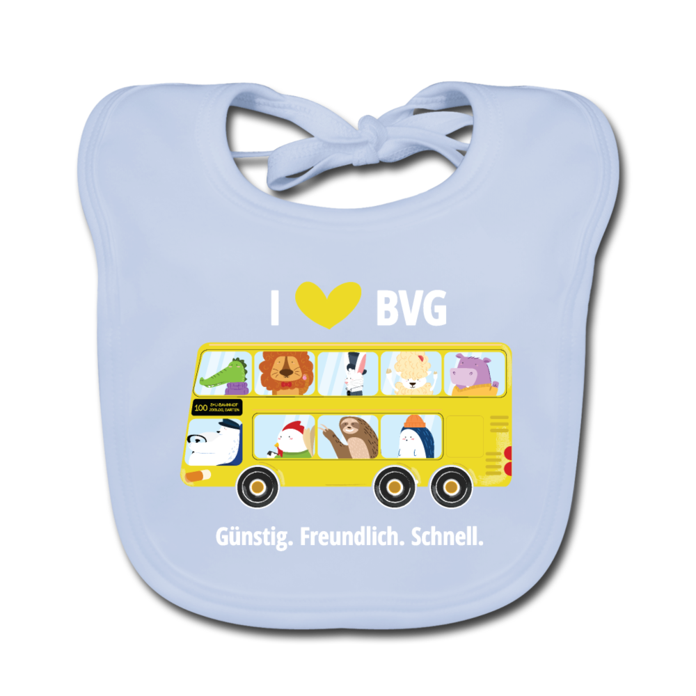 I love BVG - Lätzchen - sky Blue