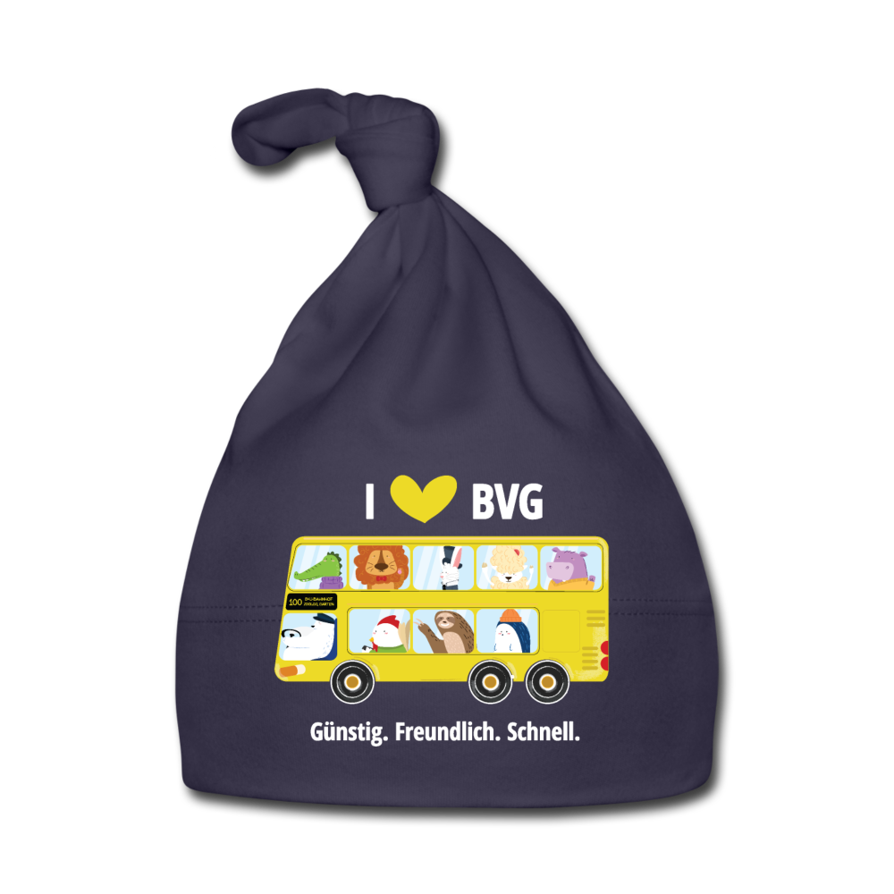 I love BVG - Babymützen - Navy