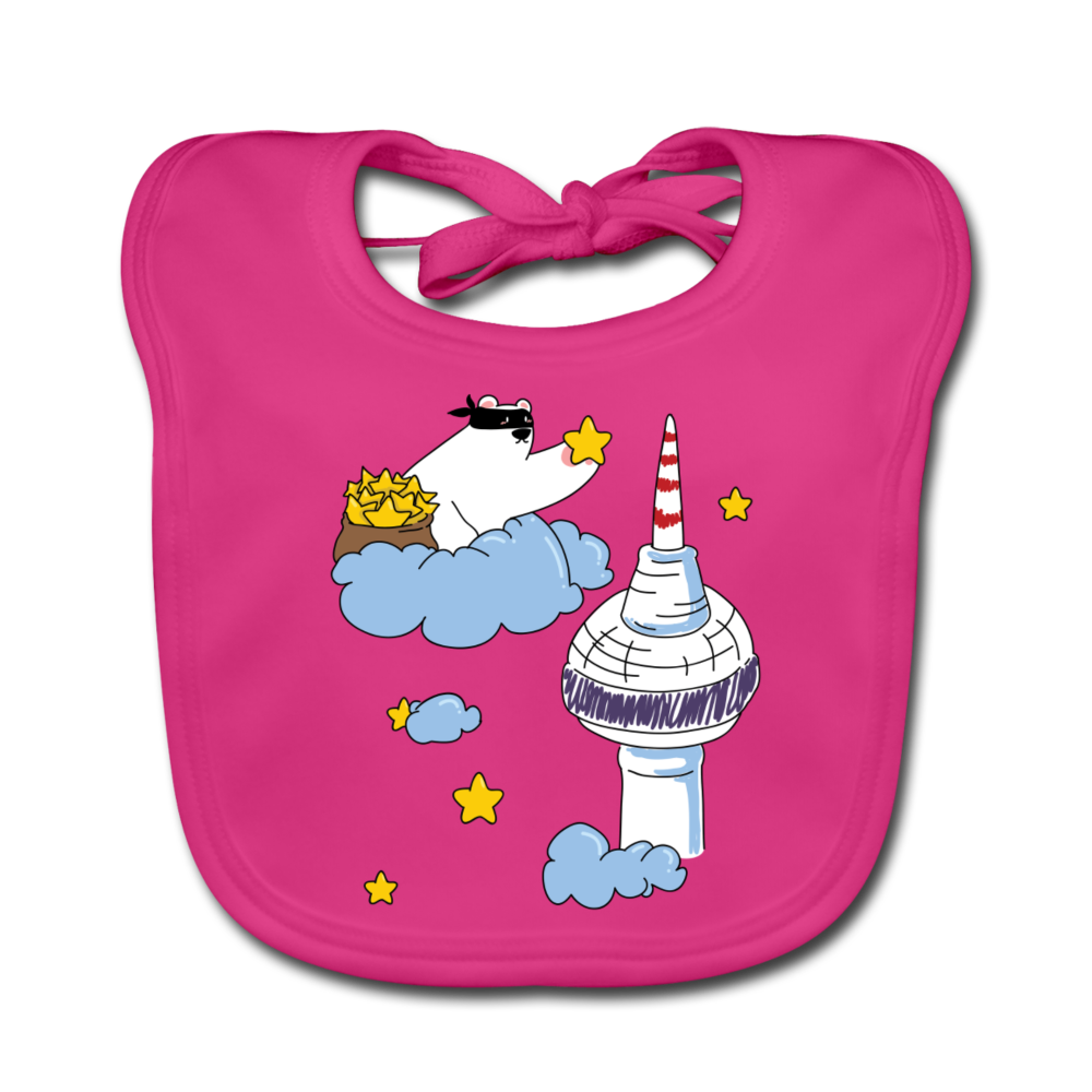 Berliner Bär bei Nacht - Lätzchen - Fuchsia