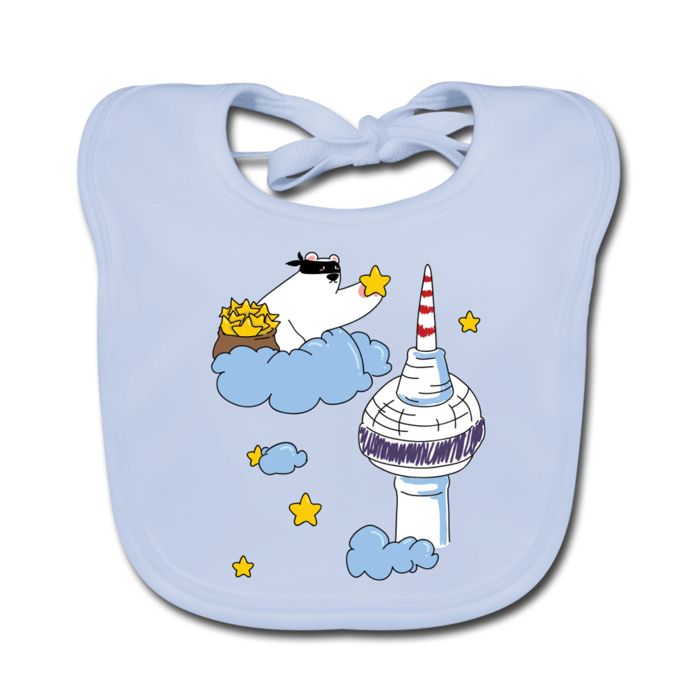 Berliner Bär bei Nacht - Lätzchen - sky Blue