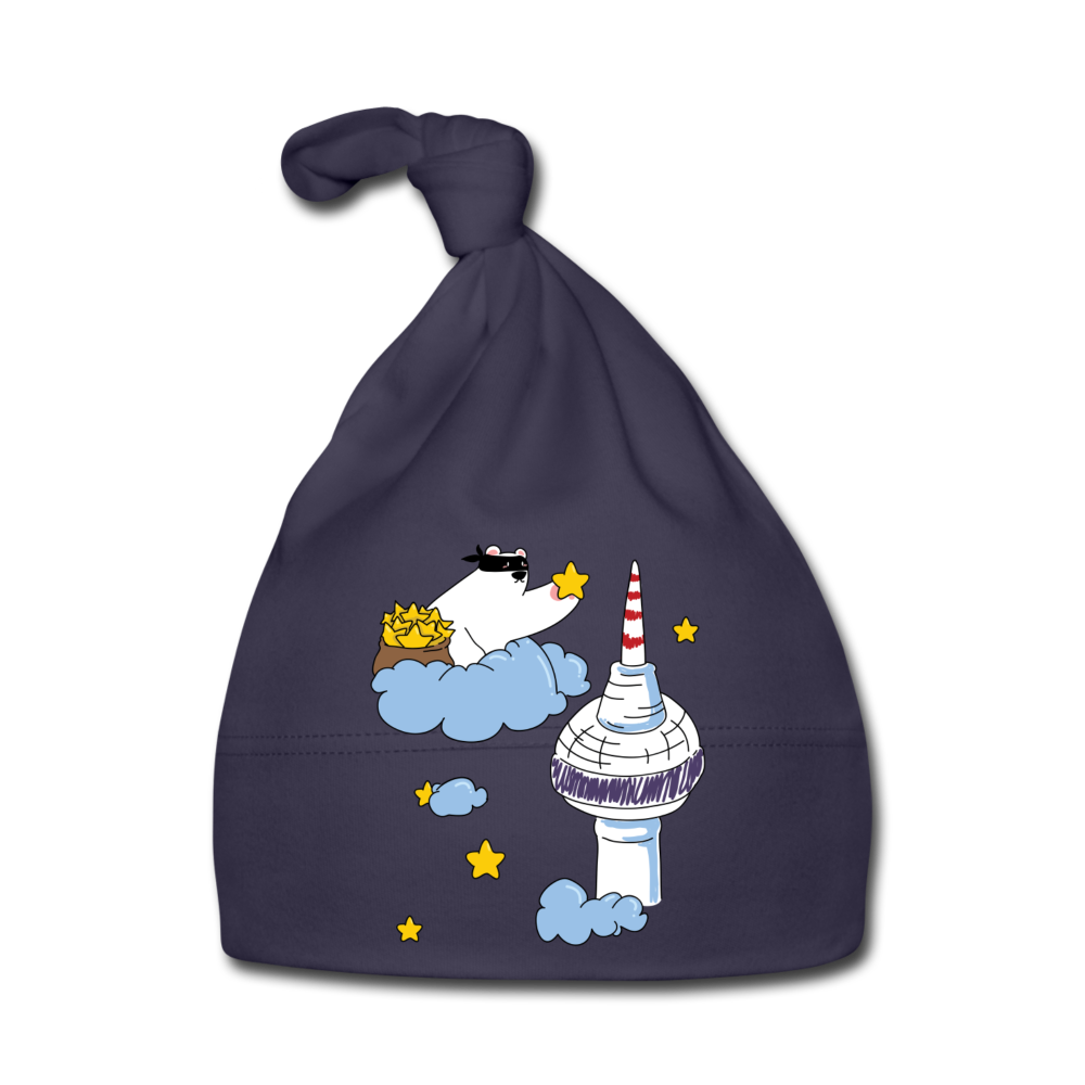 Berliner Bär bei Nacht - Babymützen - Navy