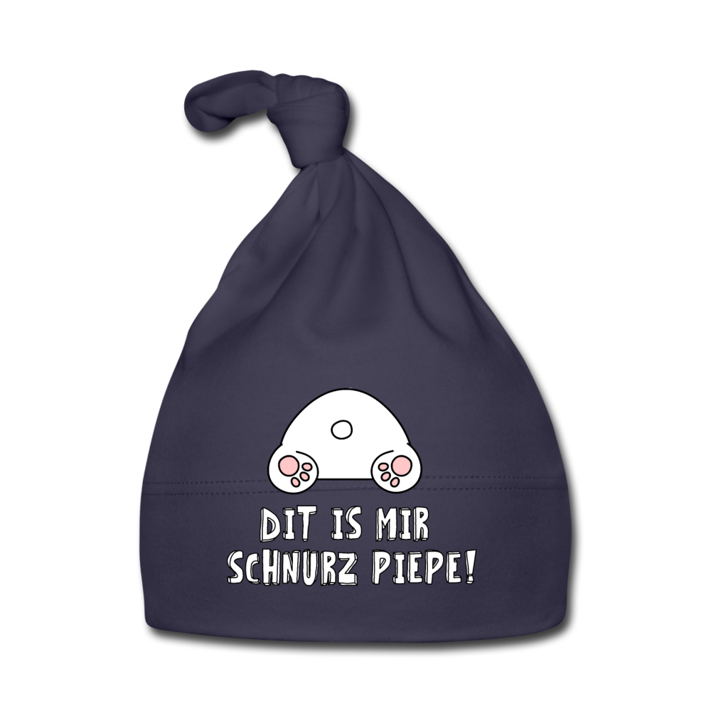Dit is mir Schnurz Piepe - Babymützen - Navy