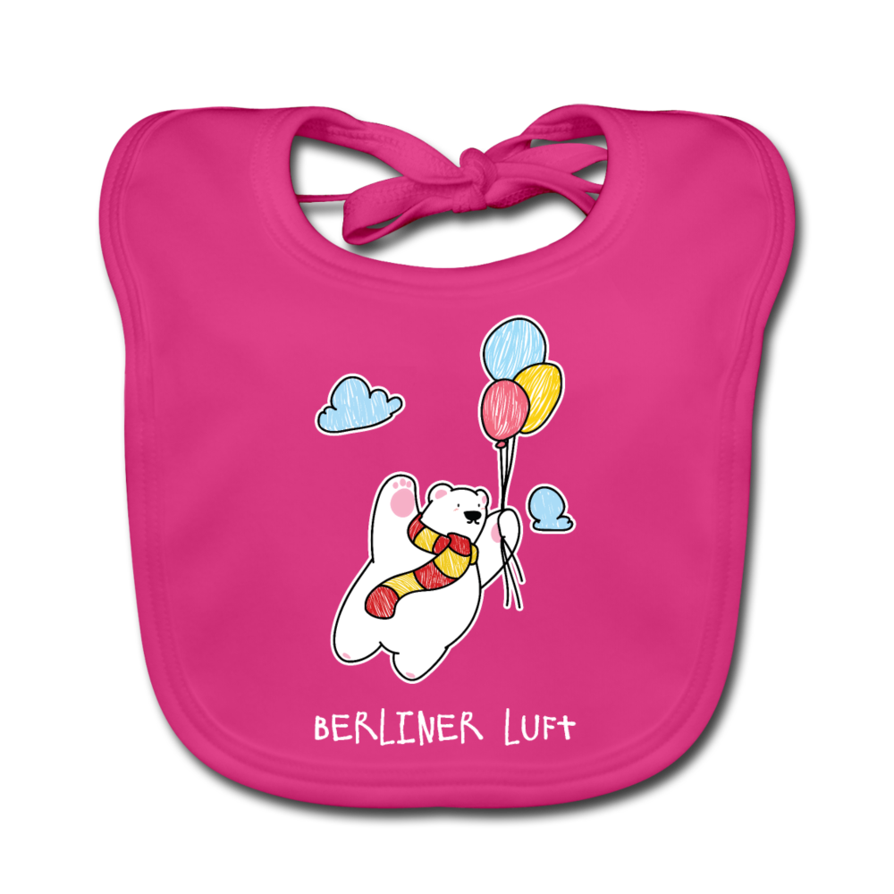 Der Bär fliegt - Lätzchen - Fuchsia