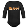 Stippi - Bio-Langarmbody - Schwarz