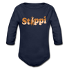 Stippi - Bio-Langarmbody - Dunkelnavy