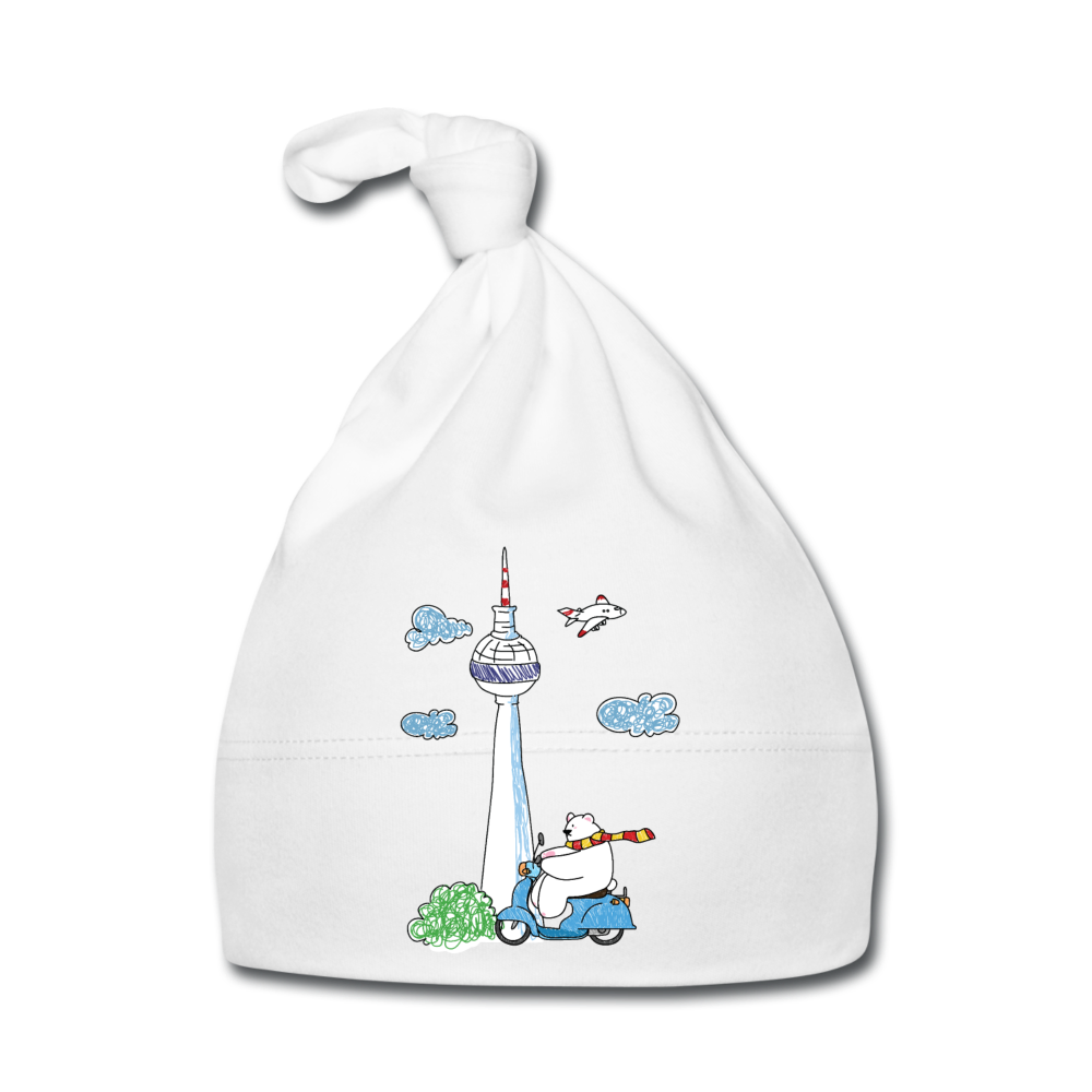 Roller Zum Berliner Fernsehturm - Babymützen - Weiß