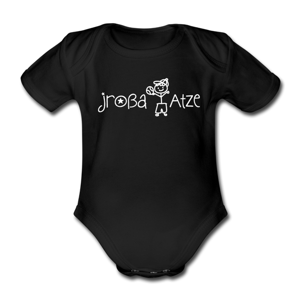 Jroßa atze - Bio-Kurzarmbody - Schwarz