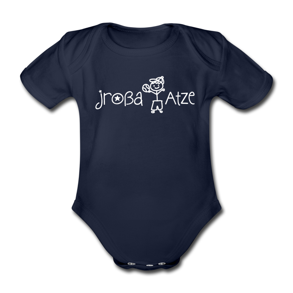 Jroßa atze - Bio-Kurzarmbody - Dunkelnavy
