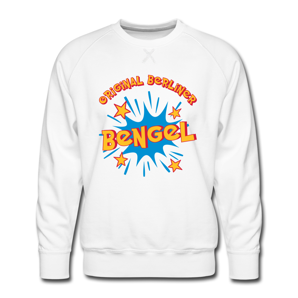 Berliner Bengel - Männer Premium Sweatshirt - Weiß