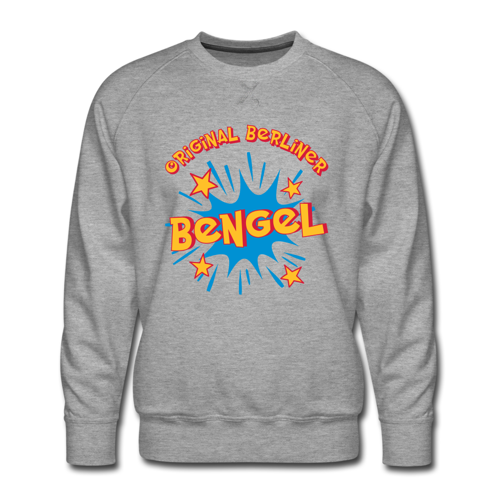 Berliner Bengel - Männer Premium Sweatshirt - Grau meliert