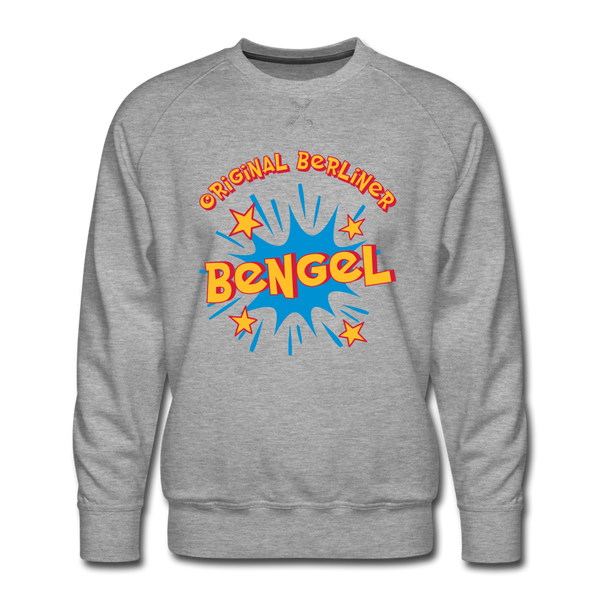 Berliner Bengel - Männer Premium Sweatshirt - Grau meliert