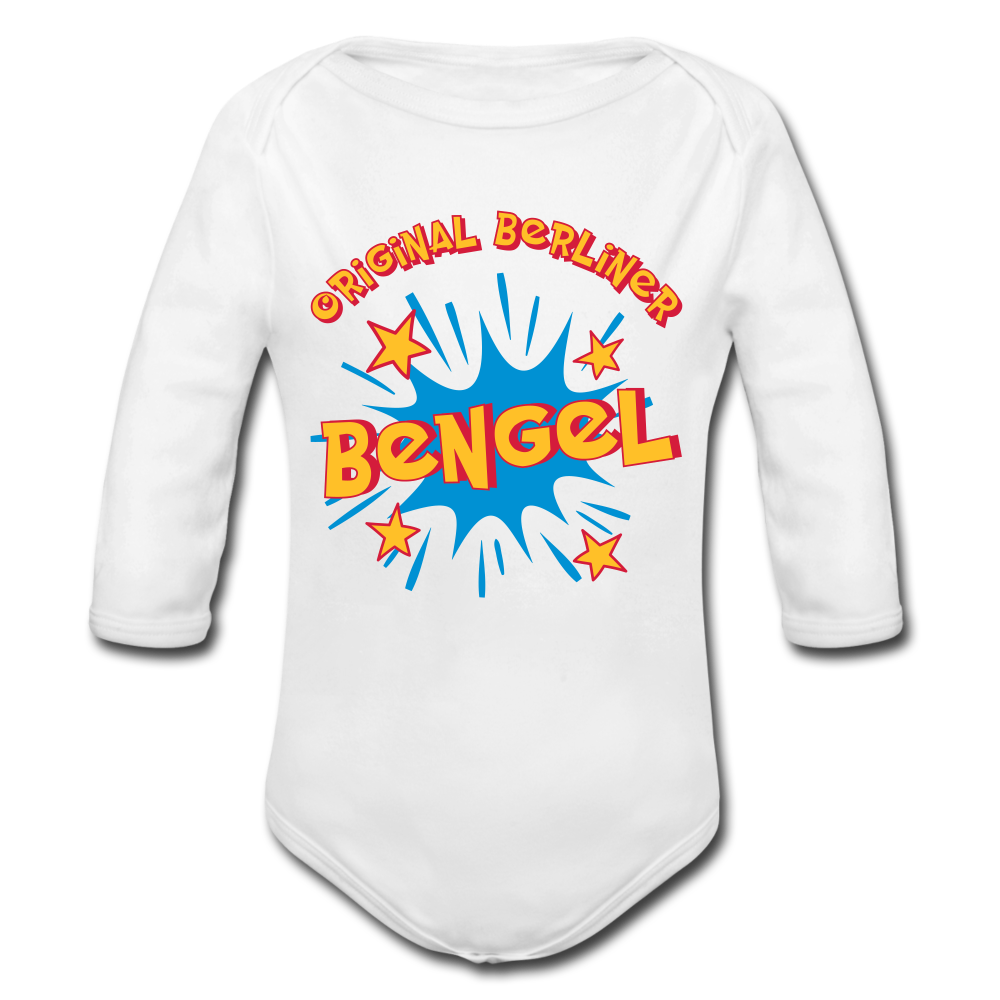 Berliner Bengel - Bio-Langarmbody - Weiß