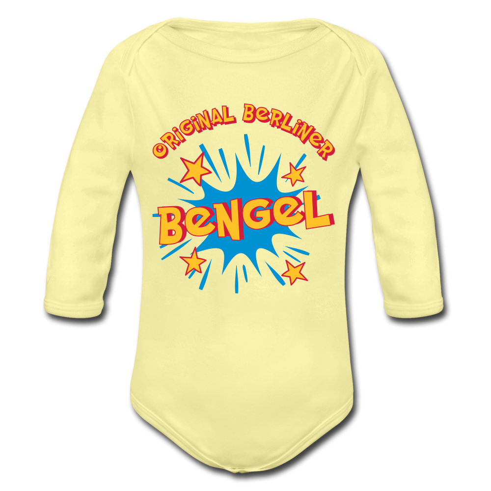 Berliner Bengel - Bio-Langarmbody - Hellgelb