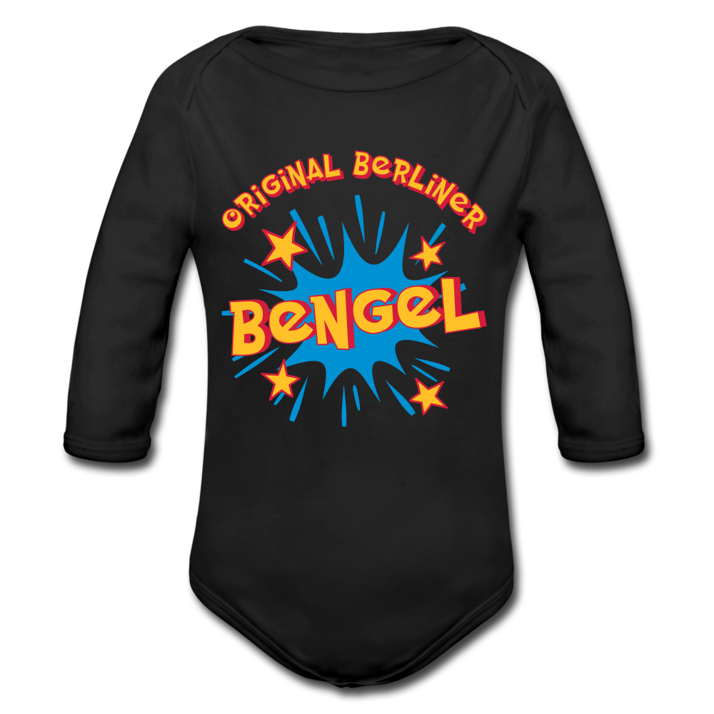 Berliner Bengel - Bio-Langarmbody - Schwarz