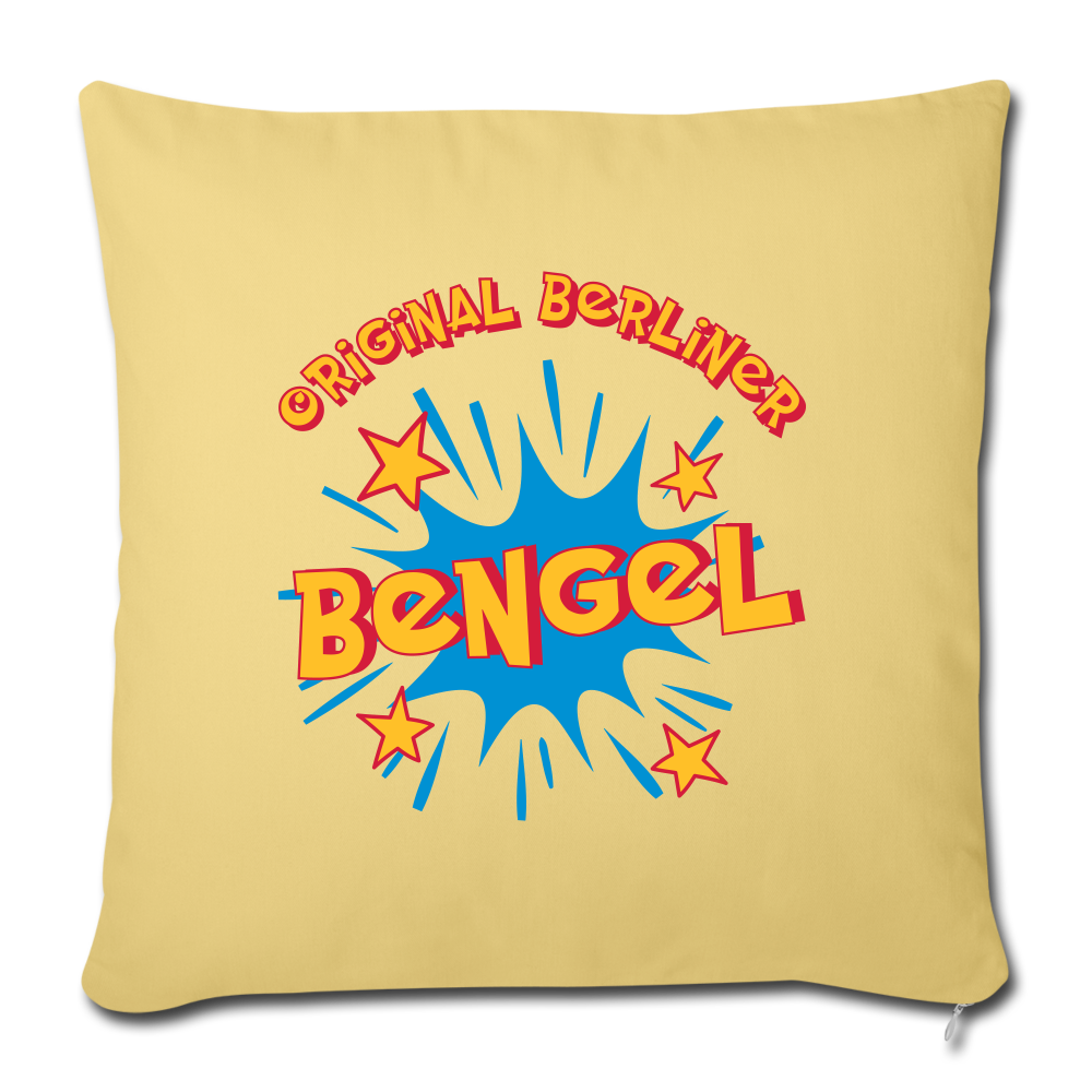 Berliner Bengel - Sofakissen mit Füllung (45 x 45 cm) - Hellgelb