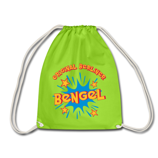 Berliner Bengel - Turnbeutel - Neongrün