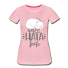 T-Shirt mit dem Motiv Warn hata Tach auf schlichtem Hintergrund.