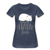 Warn hata Tach - Frauen Premium T-Shirt - Blau meliert