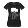 Warn hata Tach - Frauen Premium T-Shirt - Anthrazit