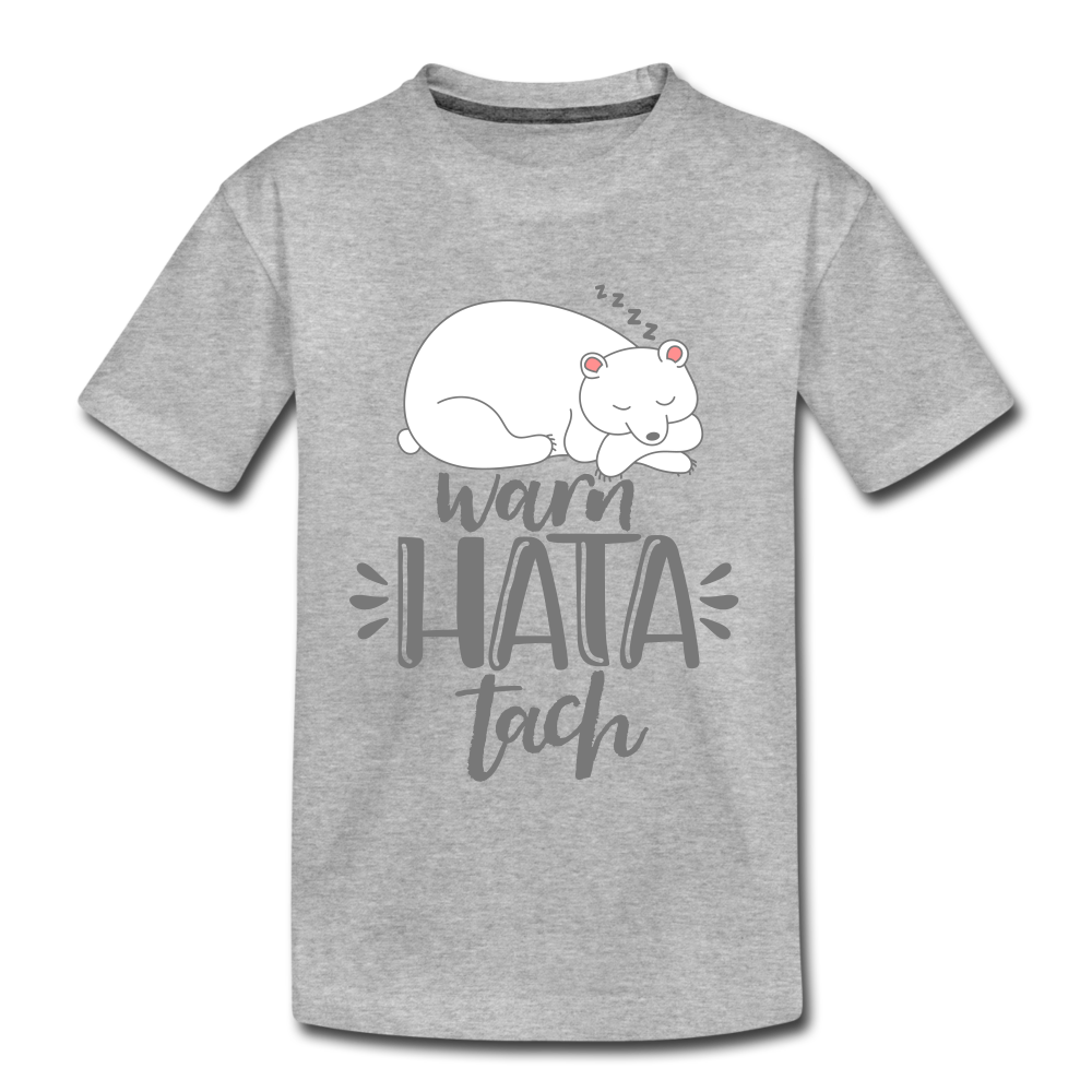 Warn hata Tach - Teenager Premium T-Shirt - Grau meliert