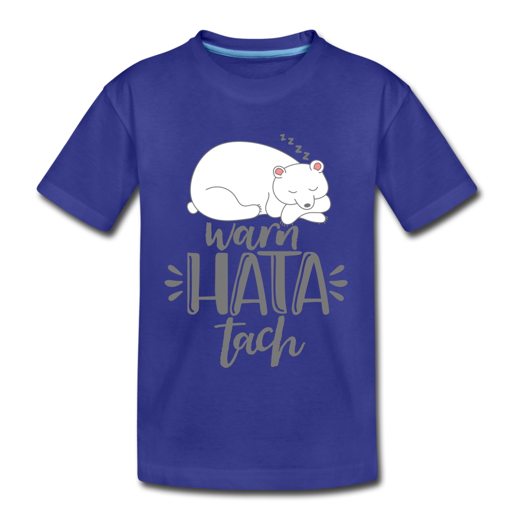 T-Shirt mit dem Motiv Warn hata Tach als Berliner Schriftzug.