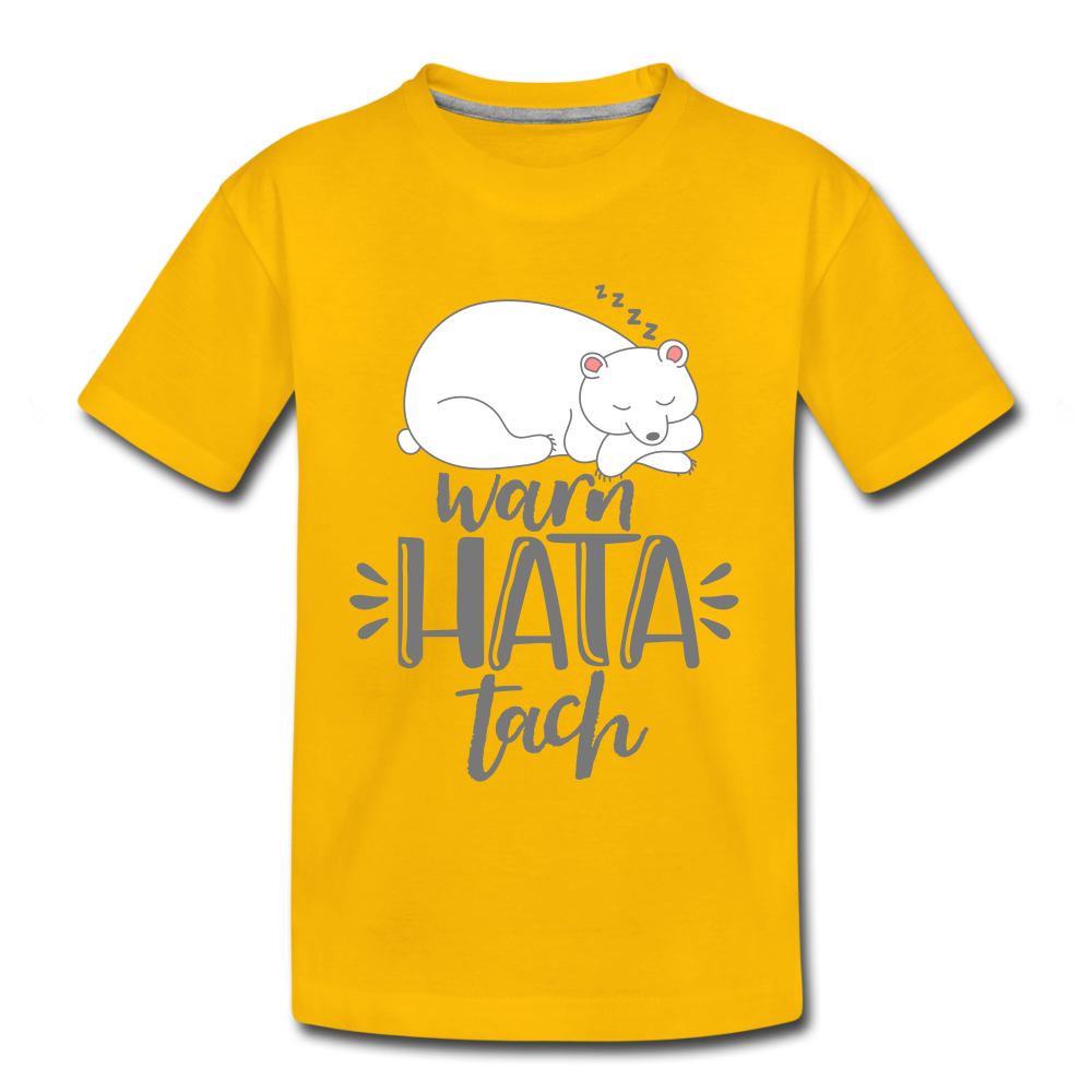 Warn hata Tach - Teenager Premium T-Shirt - Sonnengelb