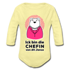 Chefin - Bio-Langarmbody - Hellgelb