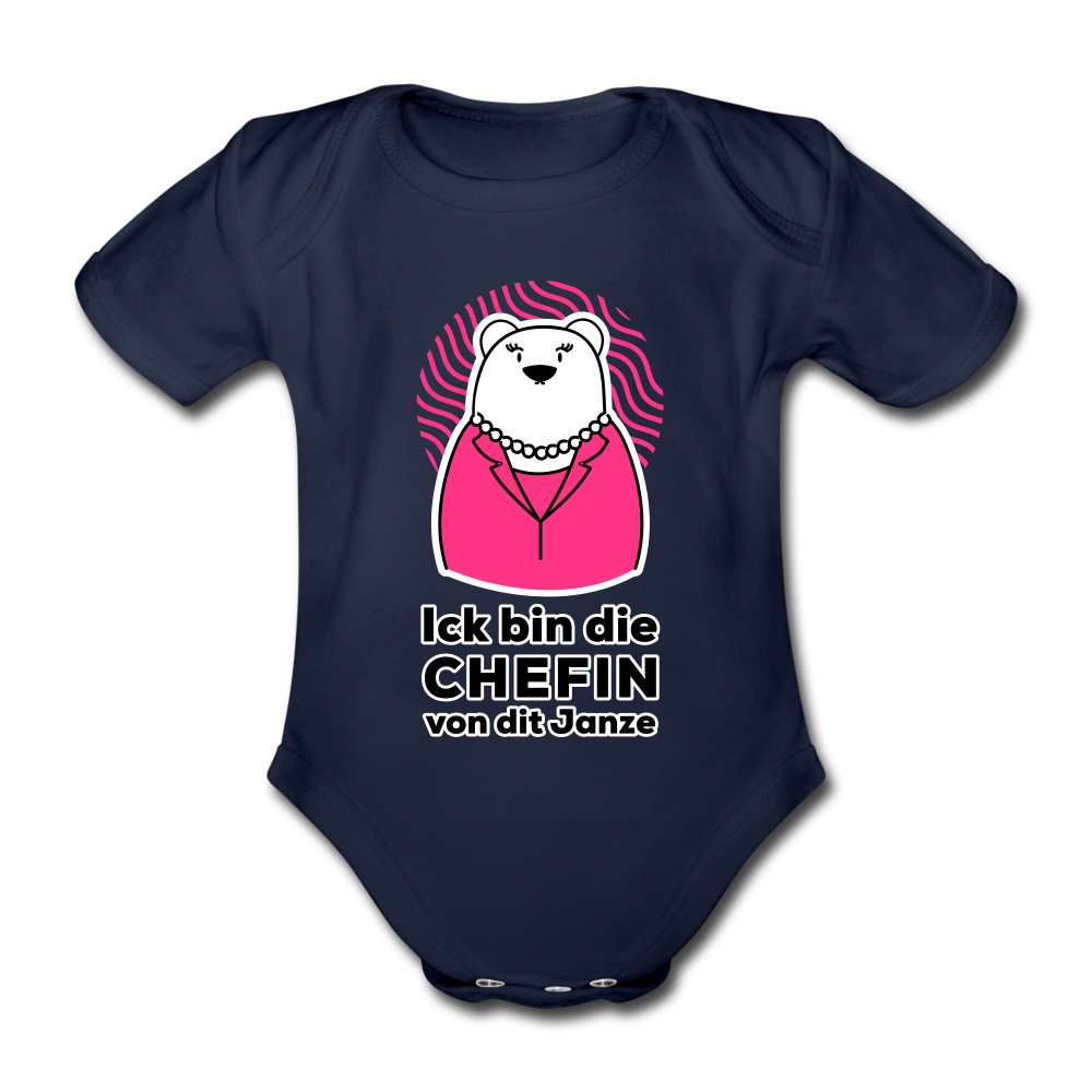 Chefin - Bio-Kurzarmbody - Dunkelnavy