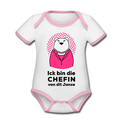 Chefin - Baby Bio-Kurzarm-Kontrastbody