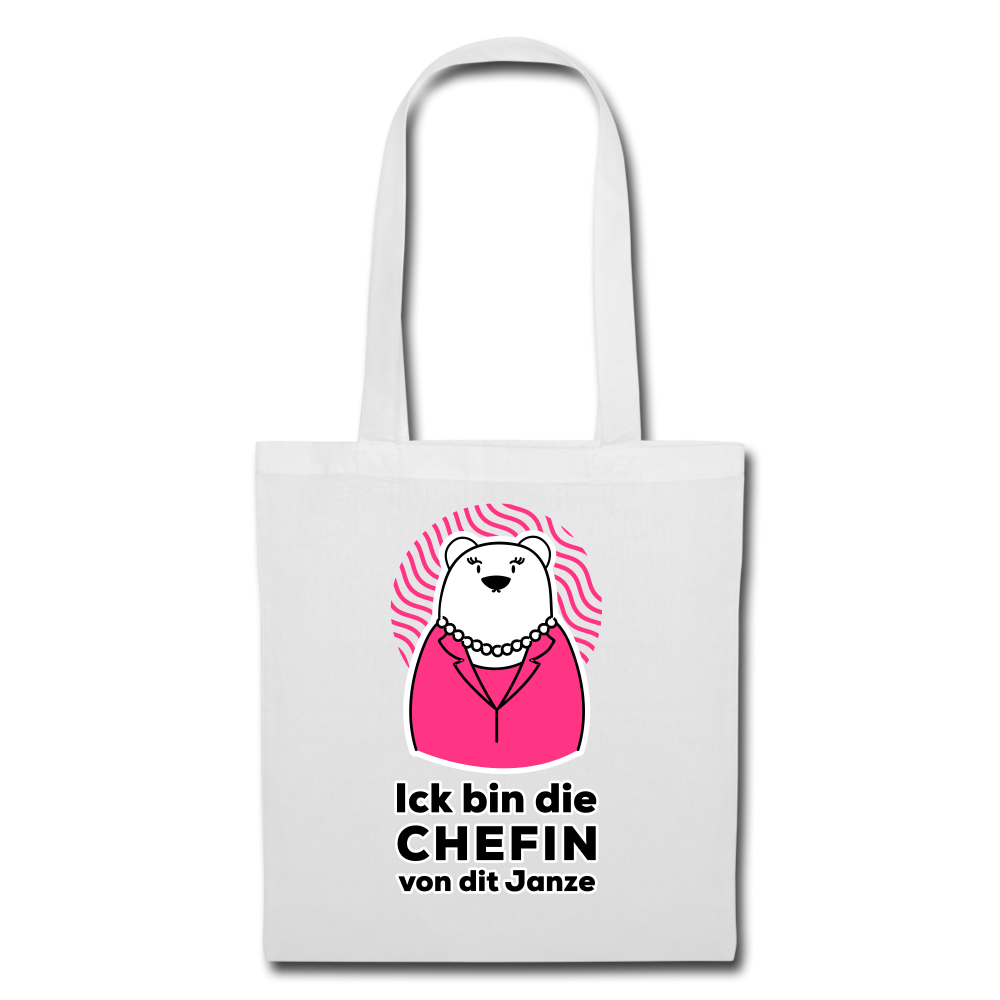 Chefin - Stoffbeutel - Weiß