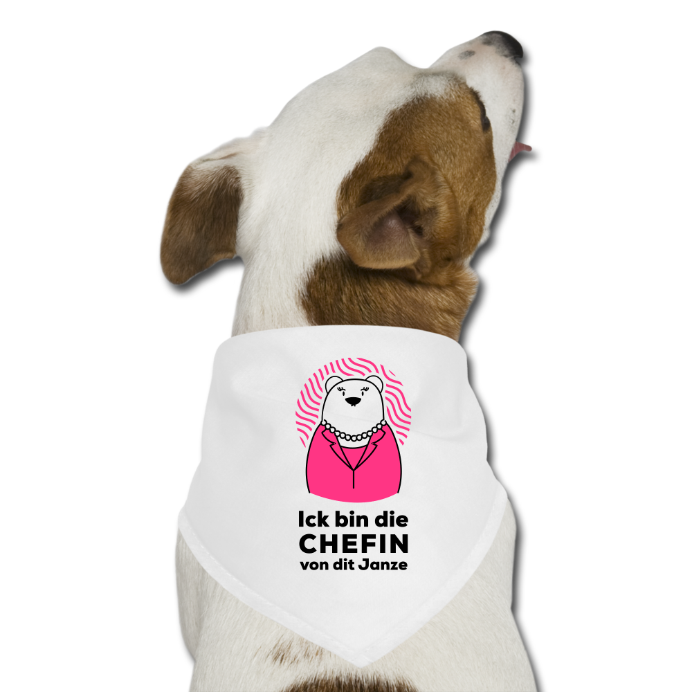 Chefin - Hunde-Bandana - Weiß