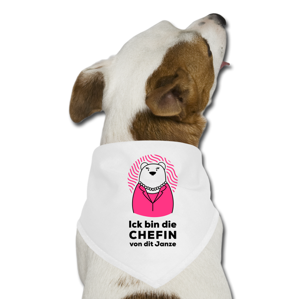 Chefin - Hunde-Bandana - Weiß