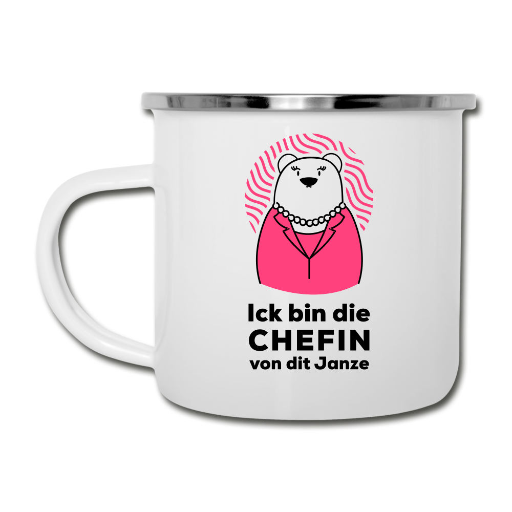 Chefin - Emaille Tasse