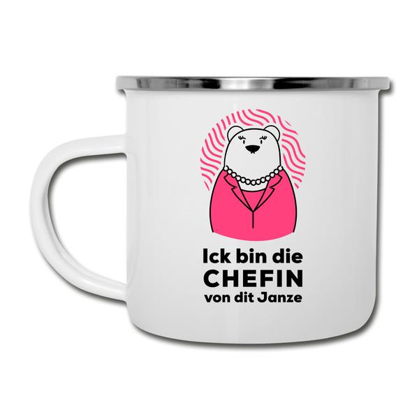 Chefin - Emaille Tasse