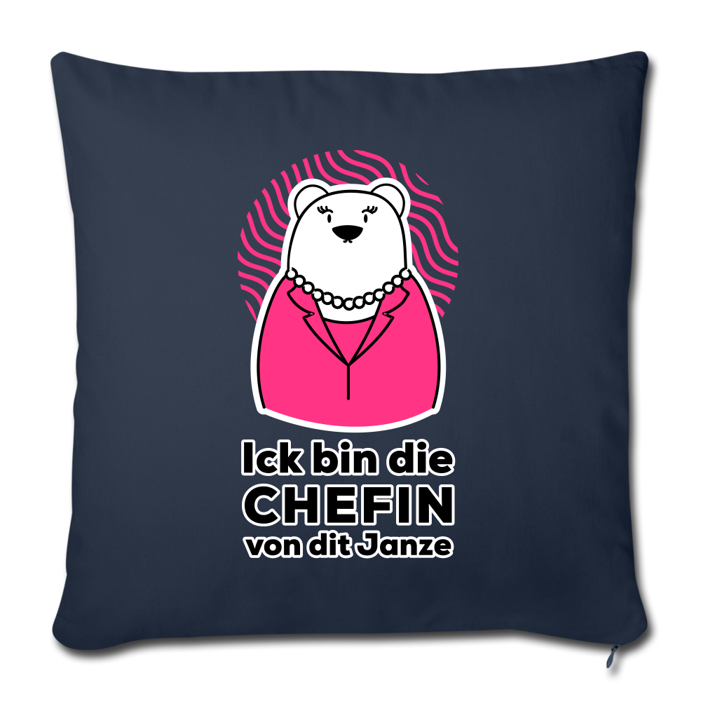 Chefin - Sofakissen mit Füllung (45 x 45 cm) - Navy