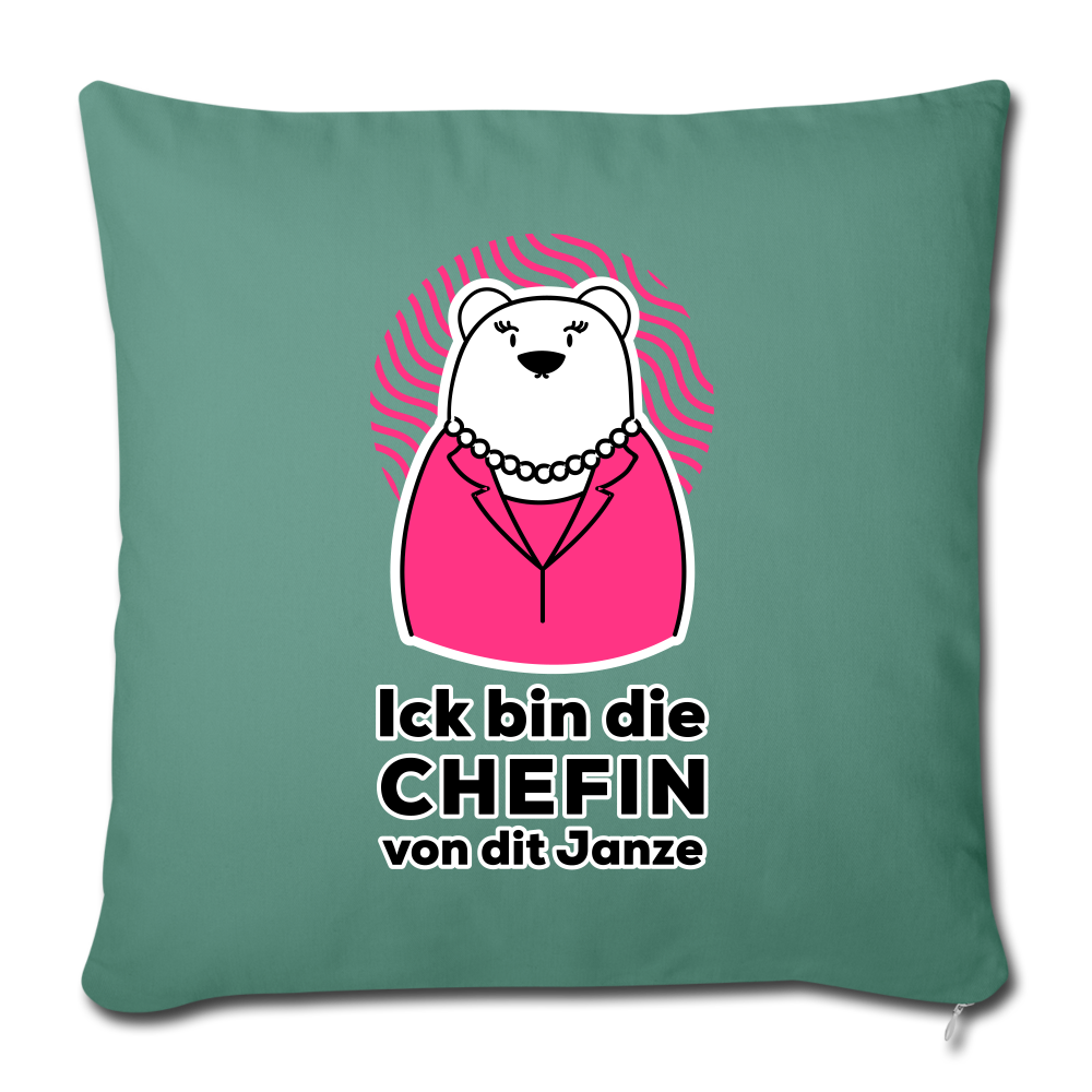 Chefin - Sofakissen mit Füllung (45 x 45 cm) - Tanngrün