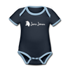 Janz Jenau - Baby Bio-Kurzarm-Kontrastbody - navy/sky