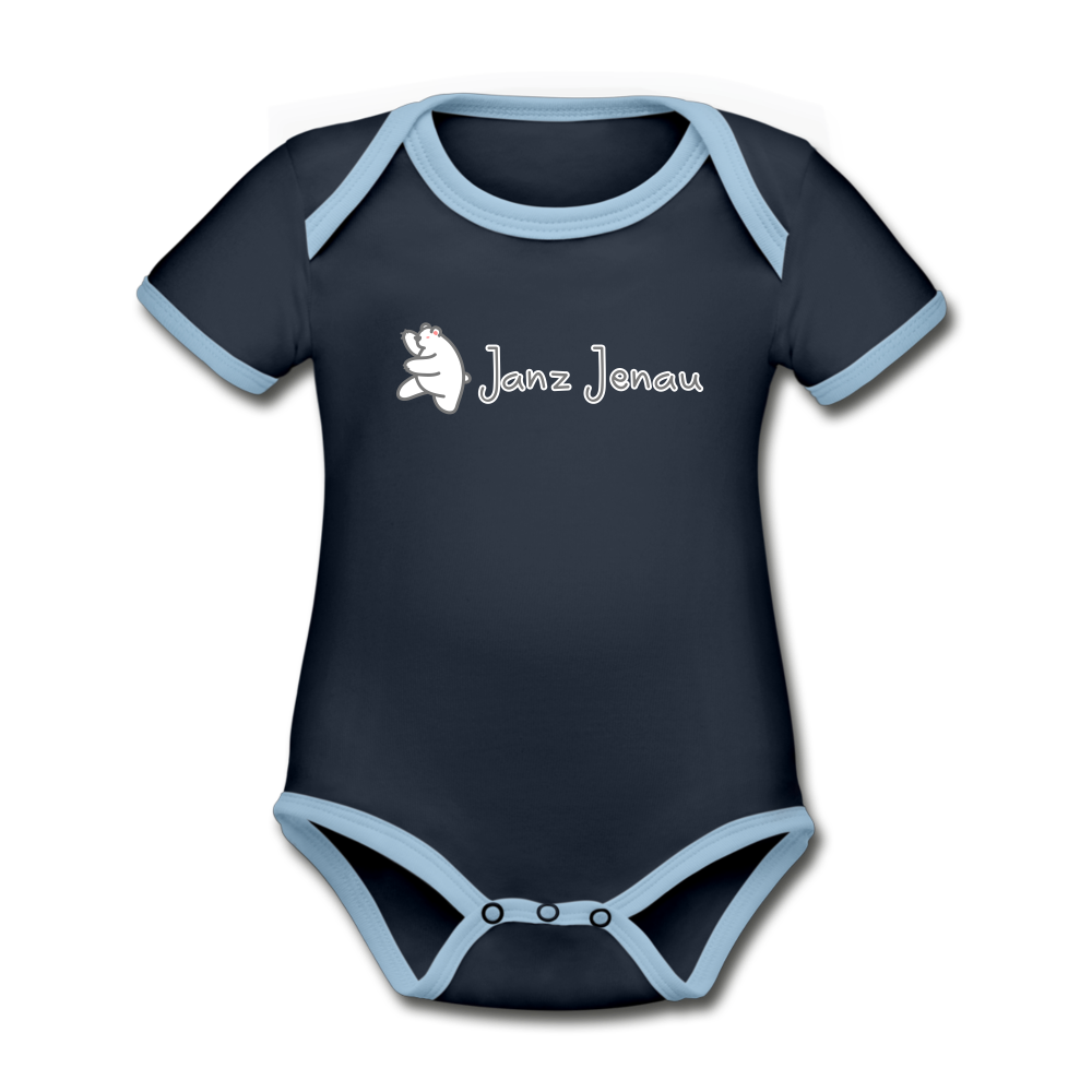 Janz Jenau - Baby Bio-Kurzarm-Kontrastbody - navy/sky