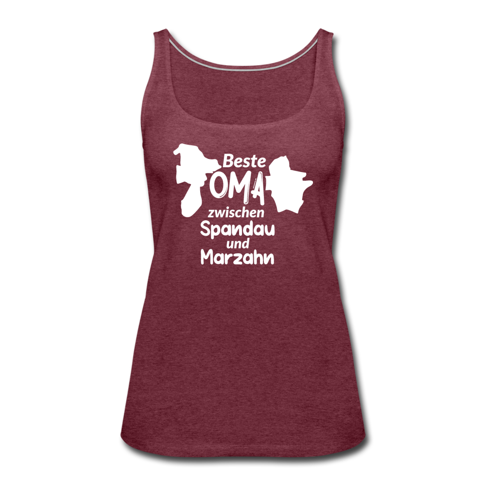 Beste Oma - Frauen Premium Tank Top - Bordeauxrot meliert
