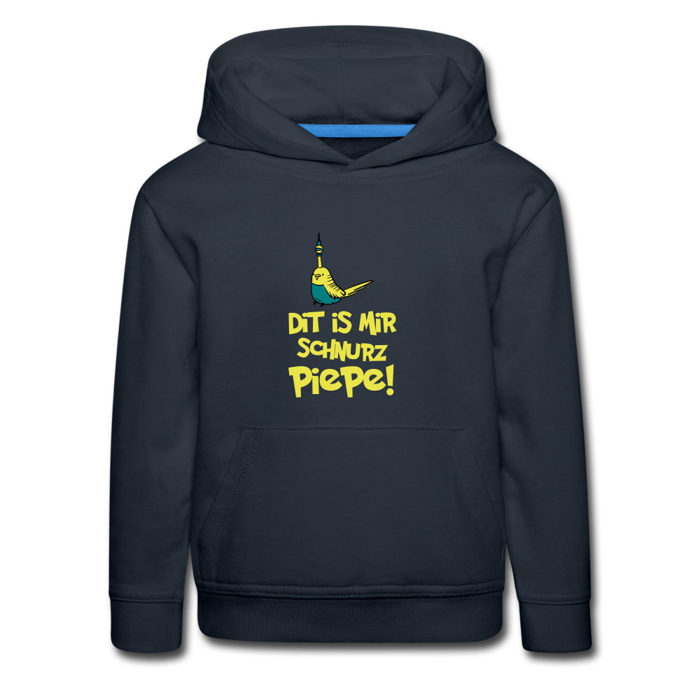 Schnurz Piepe mit Piep - Kinder Premium Hoodie - Navy