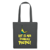 Schnurz Piepe mit Piep - Stoffbeutel - Graphite