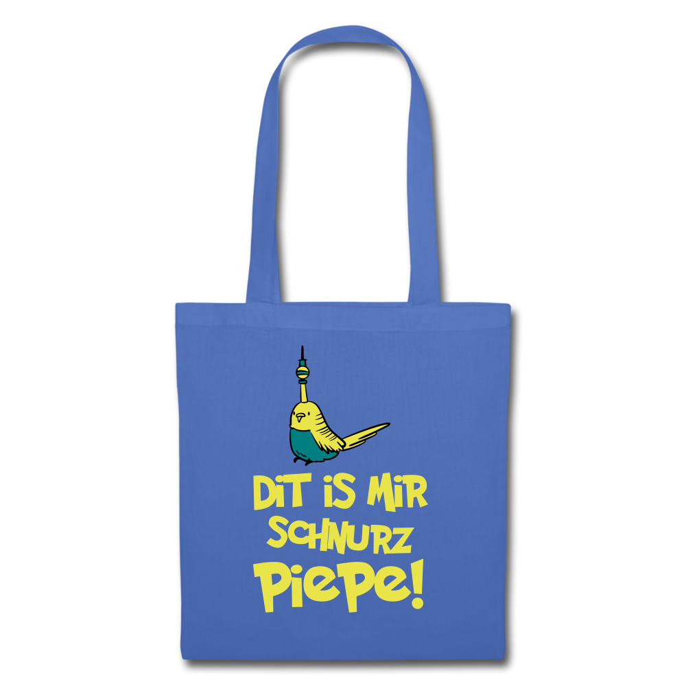 Schnurz Piepe mit Piep - Stoffbeutel - Hellblau