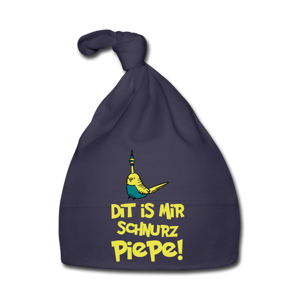 Schnurz Piepe mit Piep - Babymützen - Navy