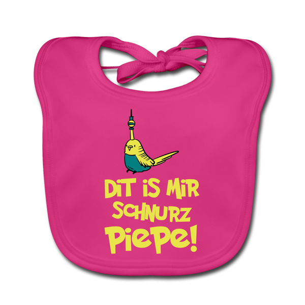 Schnurz Piepe mit Piep - Lätzchen - Fuchsia