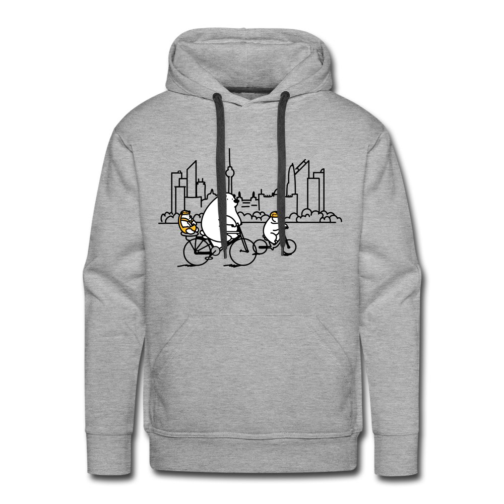 Fahrradtour Berlin - Männer Premium Hoodie - Grau meliert