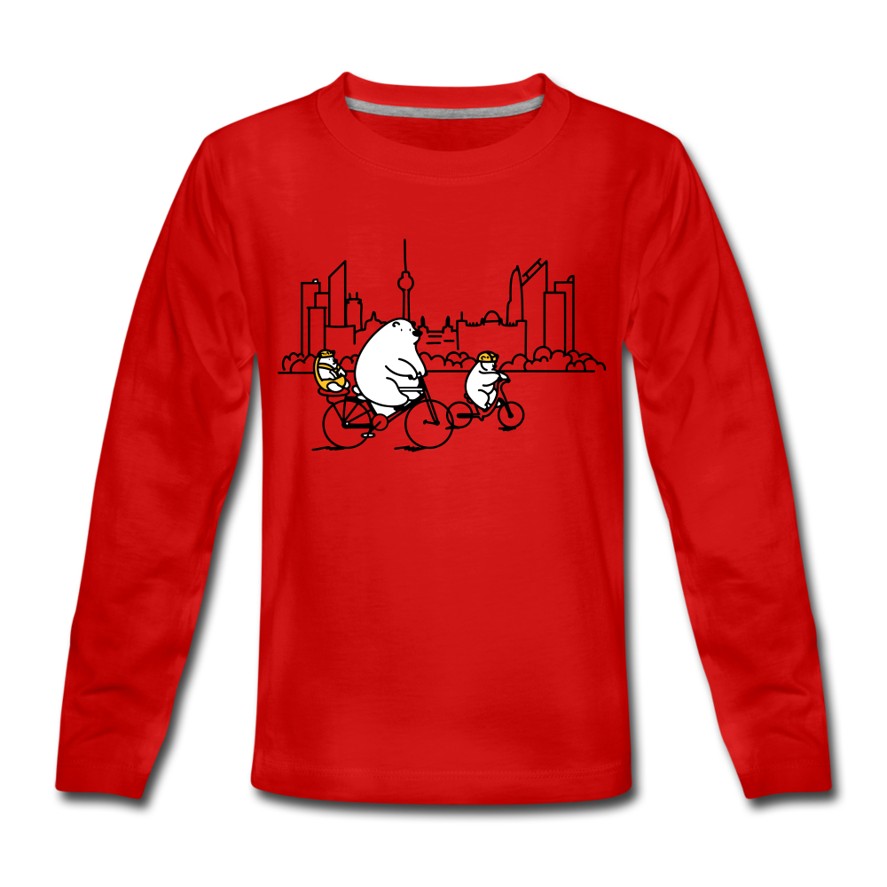 Fahrradtour Berlin - Kinder Langarmshirt - Rot
